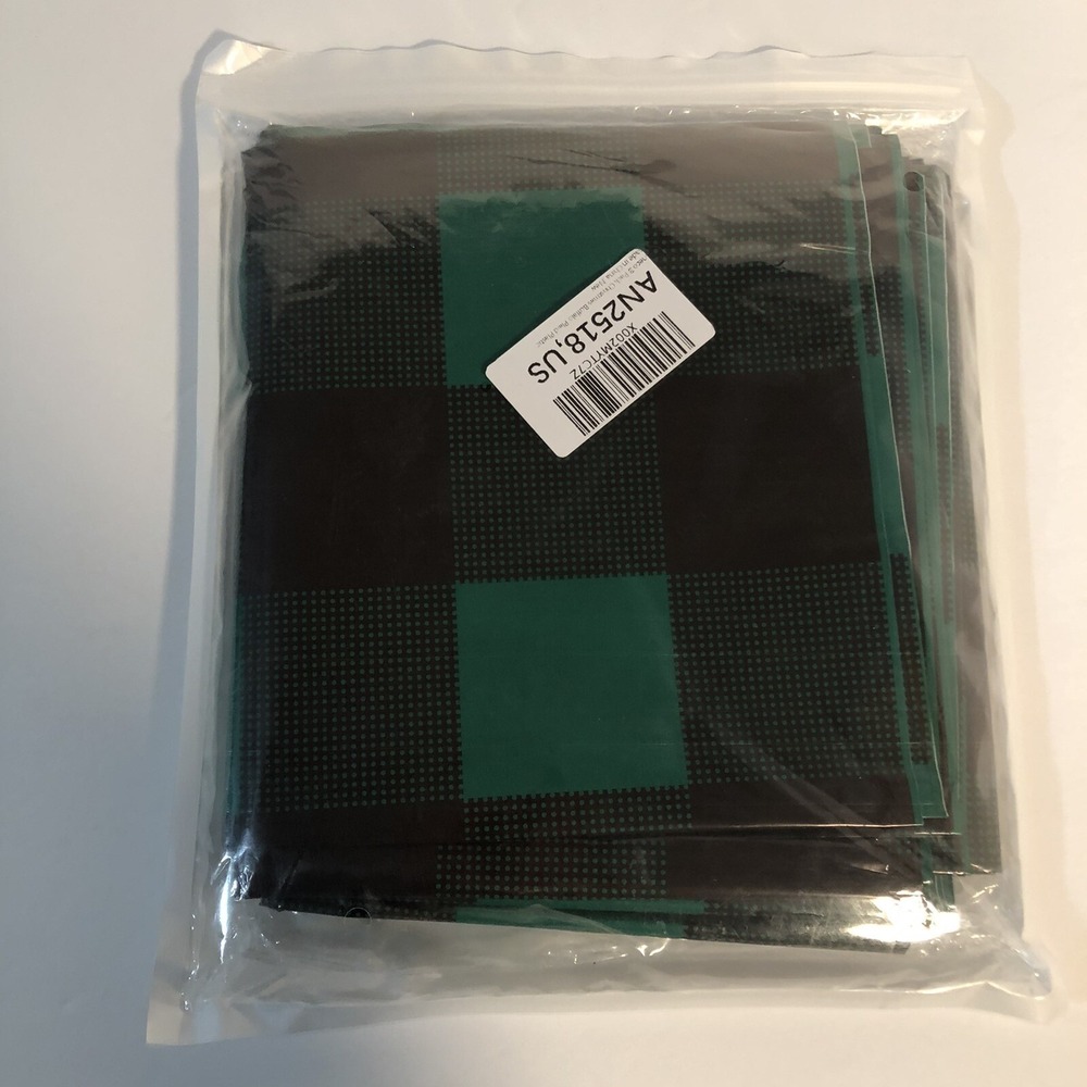 3-Pack Plastic Tablecloth Tablecover  Plaid Red and Black Party 54x108